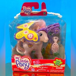 MY LITTLE PONY G3 NWT VTG 2004 DRESS-UP DAYWEAR WING WISHES WITH FLUTTERSHY CUTE